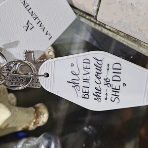 NWT! "She BELIEVED" Inspirational Bag Charm/ Keychain
